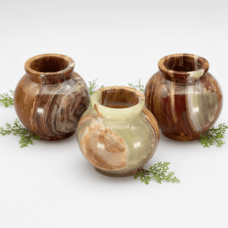Onyx Pot Vase (4 Inches) Gemstone Home Decor